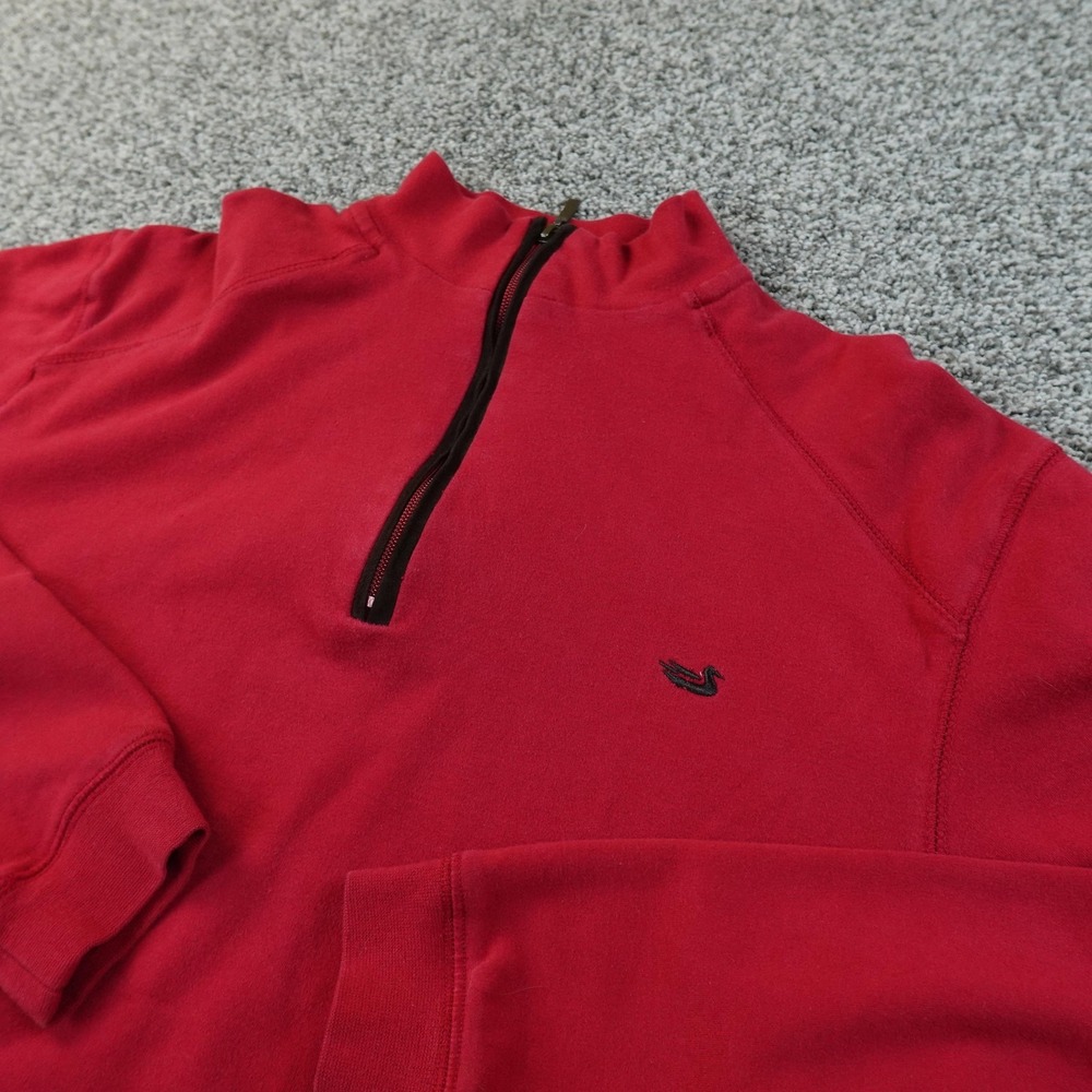 Southern Marsh Sweatshirt Mens M Red 1/4 Zip Mock Neck Pullover Fleece Golf Top